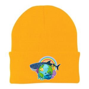 Colorful Earth Day Ocean Sea Life Knit Cap Winter Beanie