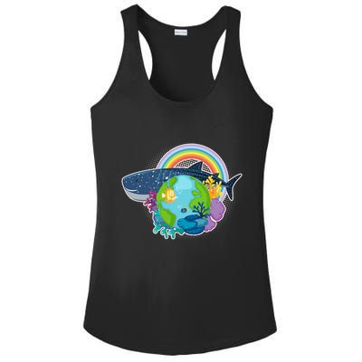 Colorful Earth Day Ocean Sea Life Ladies PosiCharge Competitor Racerback Tank
