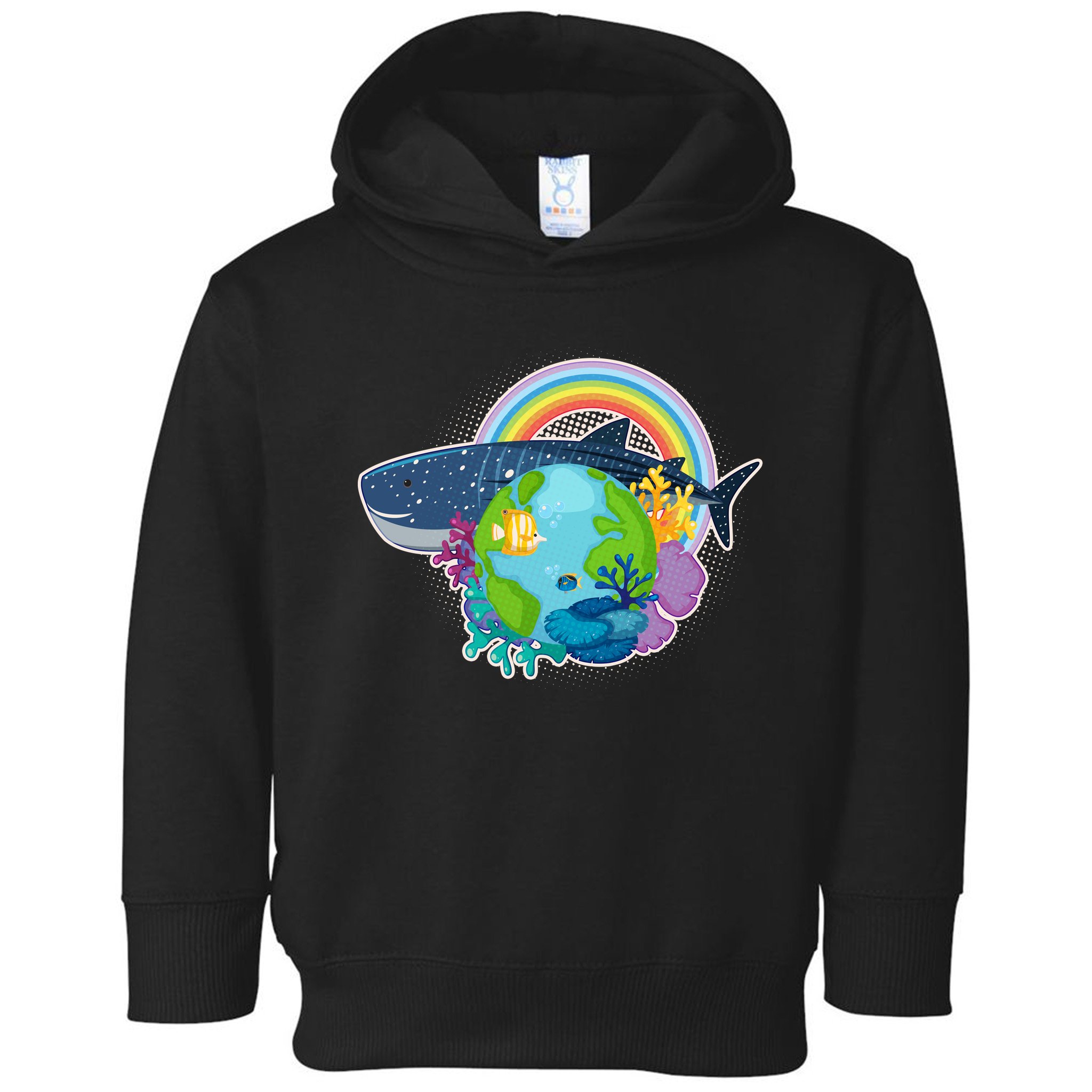 Colorful Earth Day Ocean Sea Life Toddler Hoodie