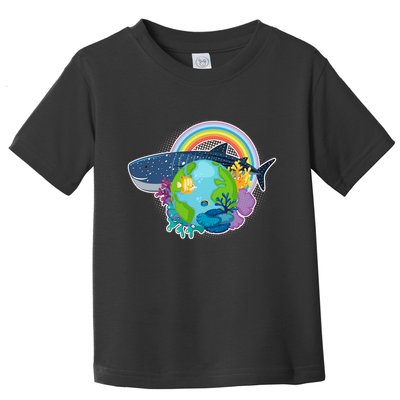 Colorful Earth Day Ocean Sea Life Toddler T-Shirt