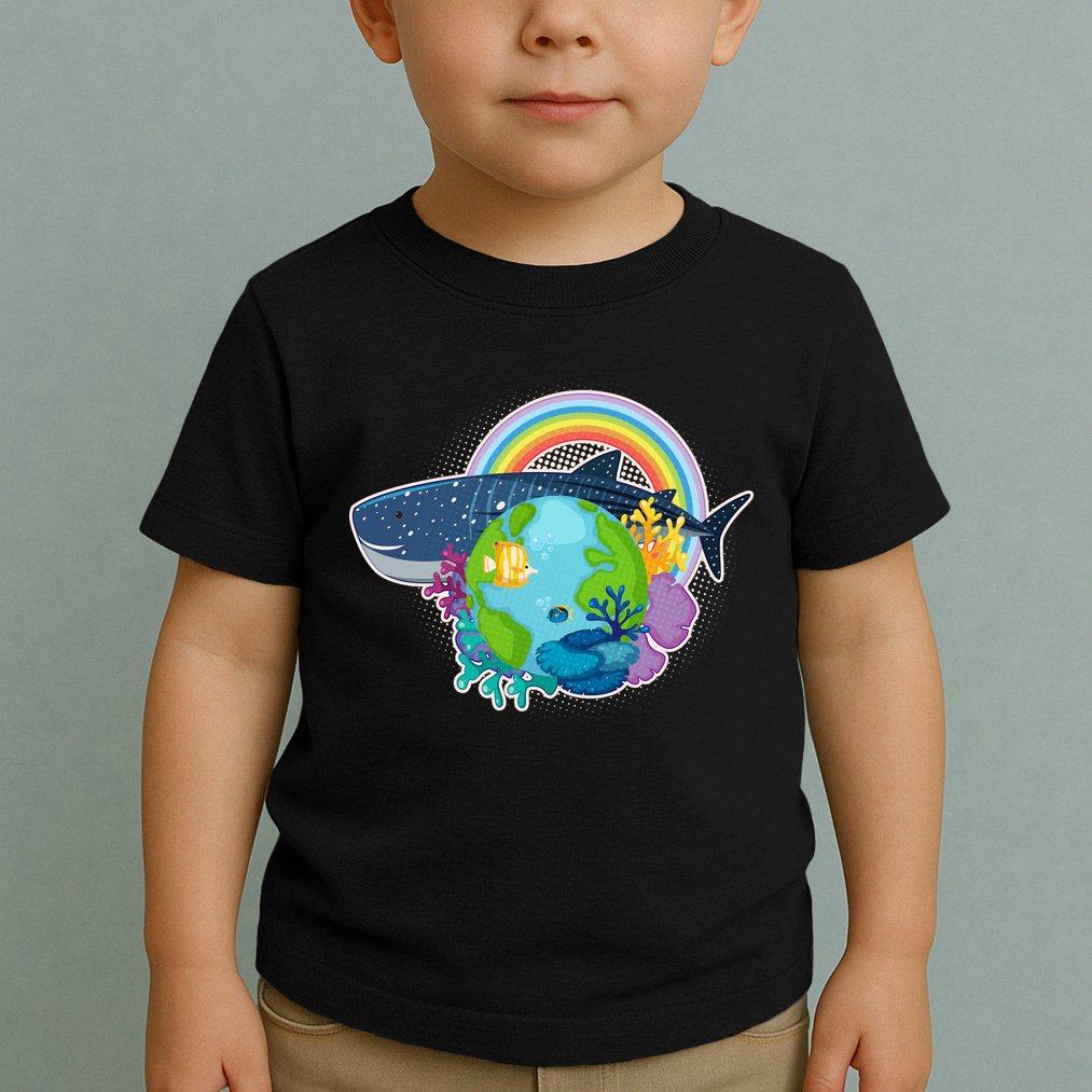 Colorful Earth Day Ocean Sea Life Toddler T-Shirt