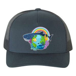 Colorful Earth Day Ocean Sea Life Yupoong Adult 5-Panel Trucker Hat