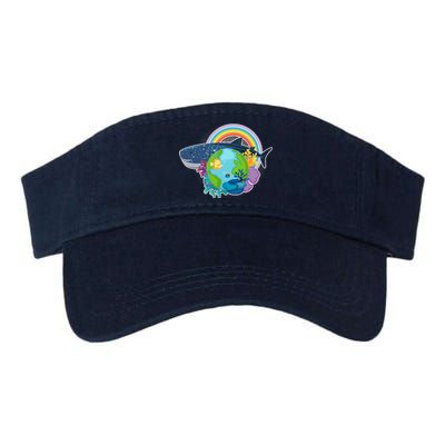 Colorful Earth Day Ocean Sea Life Valucap Bio-Washed Visor