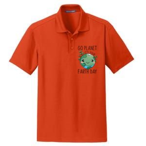 Cute Earth Day Go Planet Earth Day Dry Zone Grid Polo