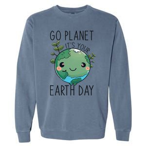 Cute Earth Day Go Planet Earth Day Garment-Dyed Sweatshirt