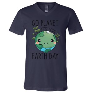 Cute Earth Day Go Planet Earth Day V-Neck T-Shirt