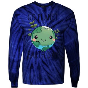 Cute Earth Day Go Planet Earth Day Tie-Dye Long Sleeve Shirt