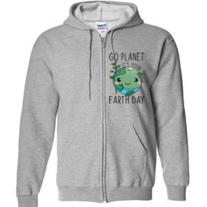 Cute Earth Day Go Planet Earth Day Full Zip Hoodie