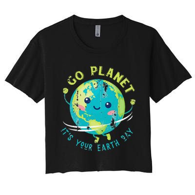 Cute Earth Day Women's Crop Top Tee