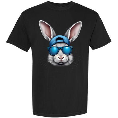 Cool Easter Day Bunny Face With Sunglasses  Garment-Dyed Heavyweight T-Shirt