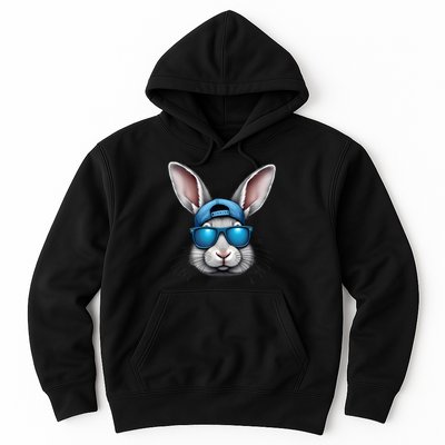 Cool Easter Day Bunny Face With Sunglasses  Hoodie