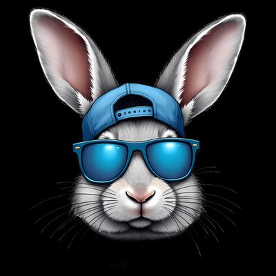 Cool Easter Day Bunny Face With Sunglasses  T-Shirt