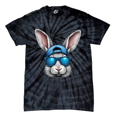 Cool Easter Day Bunny Face With Sunglasses  Tie-Dye T-Shirt