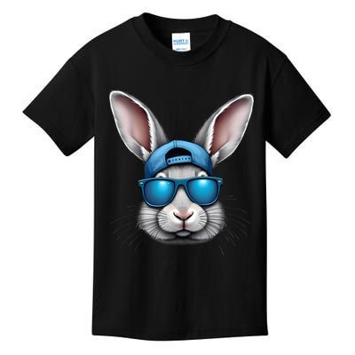 Cool Easter Day Bunny Face With Sunglasses  Kids T-Shirt