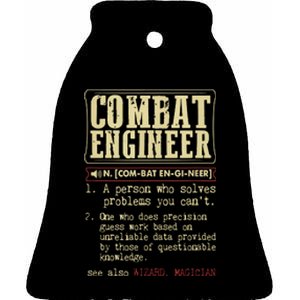 Combat Engineer Dictionary Term Ceramic Bell Ornament