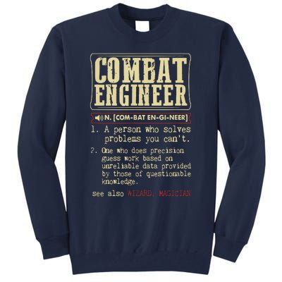 Combat Engineer Dictionary Term Tall Sweatshirt