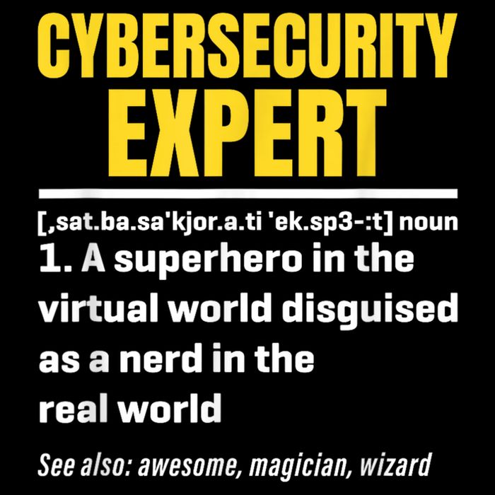 Cybersecurity Expert Definition Funny Cybersecurity Expert  Drawstring Bag