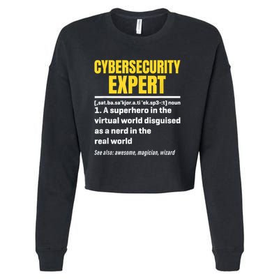 Cybersecurity Expert Definition Funny Cybersecurity Expert  Cropped Pullover Crew