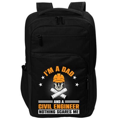 Civil Engineer Dad Civil Engineer Dad Gift Impact Tech Backpack