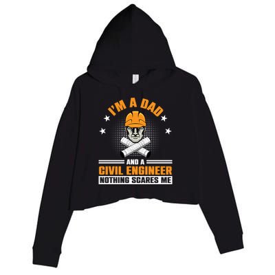 Civil Engineer Dad Civil Engineer Dad Gift Crop Fleece Hoodie