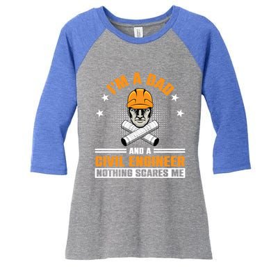 Civil Engineer Dad Civil Engineer Dad Gift Women's Tri-Blend 3/4-Sleeve Raglan Shirt