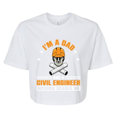 Civil Engineer Dad Civil Engineer Dad Gift Bella+Canvas Jersey Crop Tee