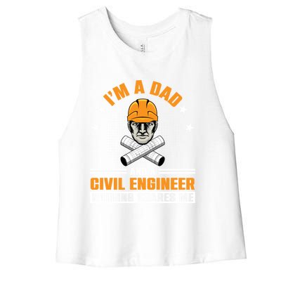 Civil Engineer Dad Civil Engineer Dad Gift Women's Racerback Cropped Tank