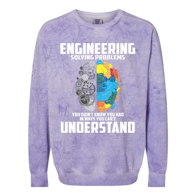 Cool Engineering Definition Funny Engineer Gift Great Gift Colorblast Crewneck Sweatshirt