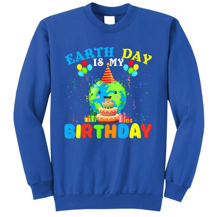 Cute Earth Day Is My Birthday April 22nd Bgiftday Environtal Gift Tall Sweatshirt