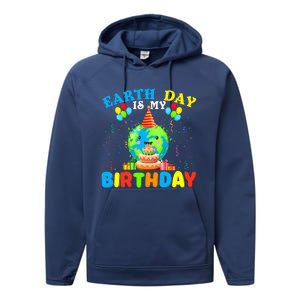 Cute Earth Day Is My Birthday April 22nd Bgiftday Environtal Gift Performance Fleece Hoodie