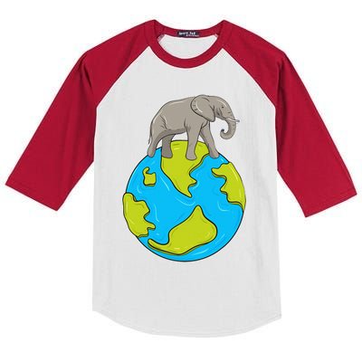 Celebrate Earth Day Every Day Save Plants Animals Wildlife Kids Colorblock Raglan Jersey