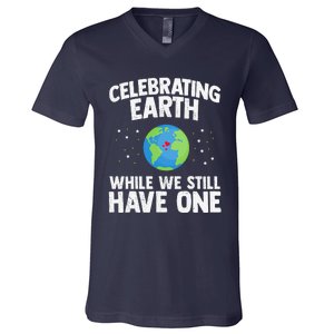 Celebrating Earth Day Science Recycle Environment V-Neck T-Shirt