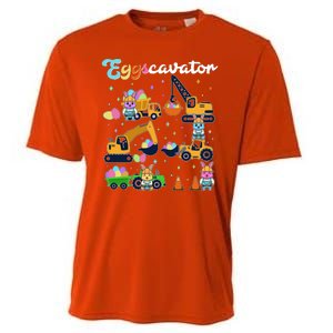 Cute Easter Eggscavator Construction Bunny Rabbits Cooling Performance Crew T-Shirt