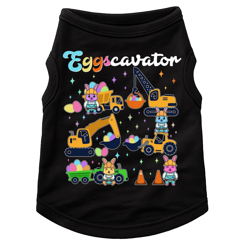 Cute Easter Eggscavator Construction Bunny Rabbits Doggie Tank