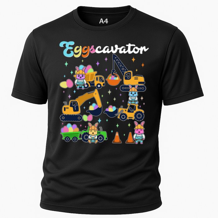 Cute Easter Eggscavator Construction Bunny Rabbits Cooling Performance Crew T-Shirt