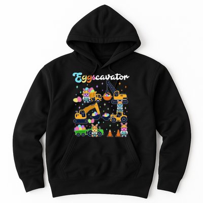 Cute Easter Eggscavator Construction Bunny Rabbits Hoodie