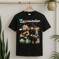 Cute Easter Eggscavator Construction Bunny Rabbits T-Shirt