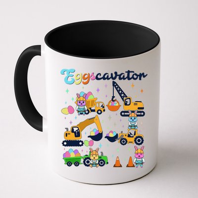 Cute Easter Eggscavator Construction Bunny Rabbits Mug