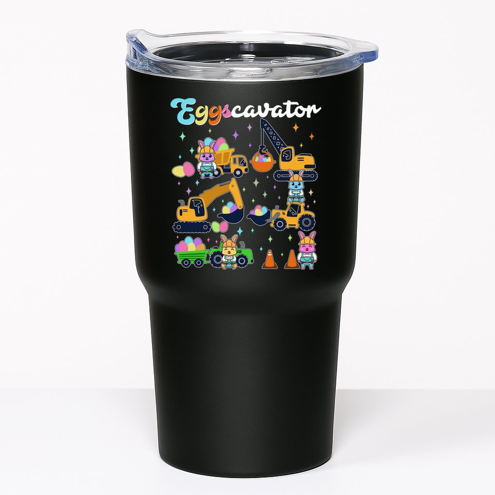 Cute Easter Eggscavator Construction Bunny Rabbits Tumbler