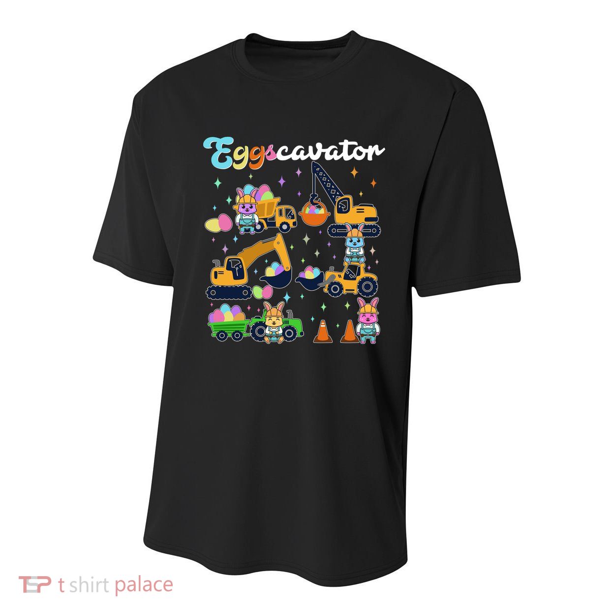 Cute Easter Eggscavator Construction Bunny Rabbits Youth Performance Sprint T-Shirt