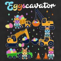 Cute Easter Eggscavator Construction Bunny Rabbits Golf Towel