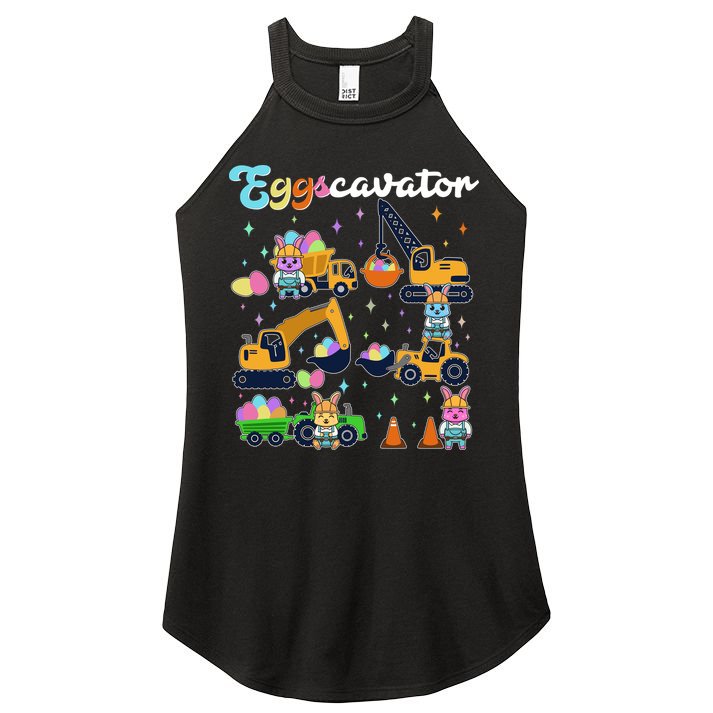 Cute Easter Eggscavator Construction Bunny Rabbits Women's Perfect Tri Rocker Tank