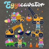 Cute Easter Eggscavator Construction Bunny Rabbits Cotton Canvas Backpack