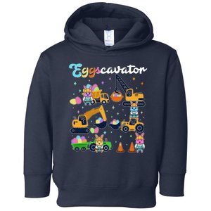 Cute Easter Eggscavator Construction Bunny Rabbits Toddler Hoodie