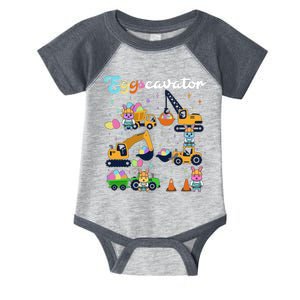 Cute Easter Eggscavator Construction Bunny Rabbits Infant Baby Jersey Bodysuit