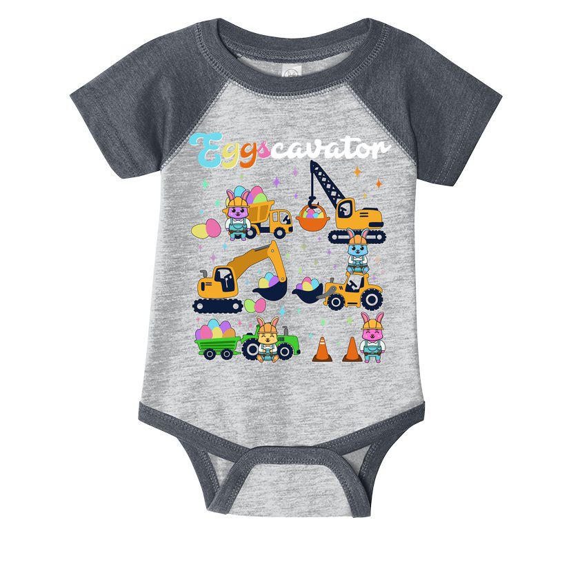 Cute Easter Eggscavator Construction Bunny Rabbits Infant Baby Jersey Bodysuit