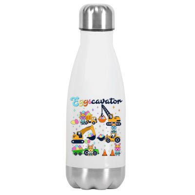 Cute Easter Eggscavator Construction Bunny Rabbits Stainless Steel Insulated Water Bottle