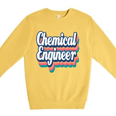 Chemical Engineer Engineering Major Retro Funny Gift Premium Crewneck Sweatshirt