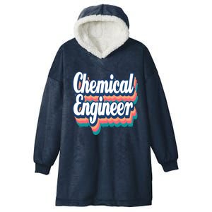 Chemical Engineer Engineering Major Retro Funny Gift Hooded Wearable Blanket