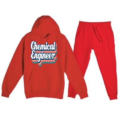 Chemical Engineer Engineering Major Retro Funny Gift Premium Hooded Sweatsuit Set